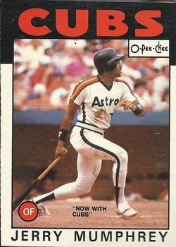 1986 O-Pee-Chee Baseball Cards 282     Jerry Mumphrey#{Now with Cubs